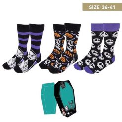 Skarpetki Cerda Disney Nightmare Before Christmas (x3). Brązowe skarpetki damskie CERDA, bez wzorów, z bawełny. Za 150.50 zł.
