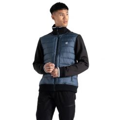 Męska Pikowana Kurtka Hybrydowa Frost. Czarne kurtki męskie Dare 2b, m, bez wzorów, z puchu, sportowe, bez kaptura. Za 187.99 zł.