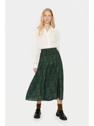 SAINT TROPEZ Bluzka "Alba" w kolorze kremowym rozmiar: L. Brązowe bluzki damskie Saint Tropez, l, bez wzorów, z wiskozy, bez kołnierzyka, bez ramiączek. Za 82.99 zł.