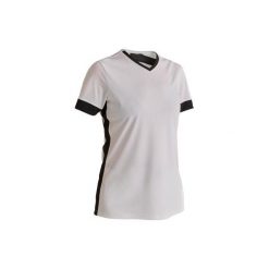Koszulka do piłki nożnej F500 damska. Czarne t-shirty damskie KIPSTA, xs, bez wzorów, z elastanu, bez kołnierzyka. Za 39.99 zł.