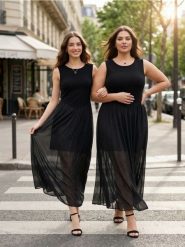 Sukienka midi z tiulową spódnicą - czarny. Czarne sukienki damskie Sinsay, l, bez wzorów, z tiulu, bez kołnierzyka, bez ramiączek, midi. Za 49.99 zł.