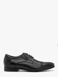 Czarne klasyczne półbuty męskie. Czarne buty wizytowe męskie Ryłko, z materiału, bez zapięcia. Za 399.99 zł.