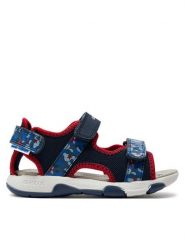 Geox Sandały B Sandal Multy Boy B450FA 014CE C0735 S Granatowy. Niebieskie sandały chłopięce Geox, ze skóry, bez zapięcia. Za 249.99 zł.