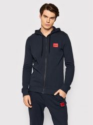 Hugo Bluza Daple212 50447972 Granatowy Regular Fit. Niebieskie bluzy bez kaptura męskie Hugo, m, z bawełny. Za 379.99 zł.