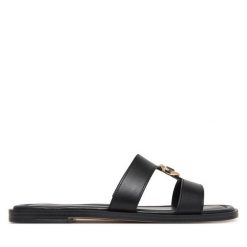 Klapki MICHAEL Michael Kors. Czarne klapki damskie MICHAEL Michael Kors, bez wzorów, bez obcasa. Za 529.99 zł.