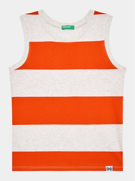 United Colors Of Benetton Top 3ZNBGH00M Czerwony Regular Fit. Czerwone t-shirty chłopięce United Colors Of Benetton, bez wzorów, z bawełny, bez ramiączek. Za 29.99 zł.