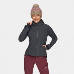 Kurtka softshell trekkingowa damska Alpinus Minthi. Szare kurtki damskie Alpinus, m, bez wzorów, z softshellu, bez kaptura. Za 399.00 zł.