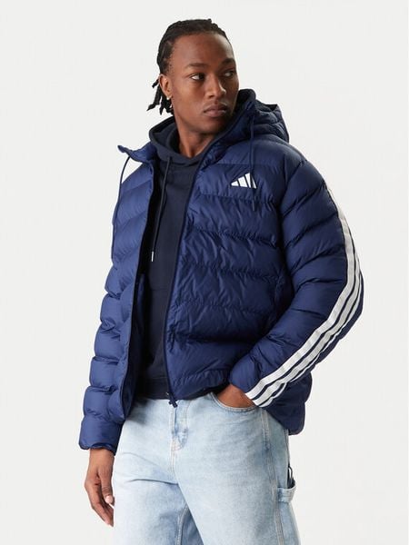 Adidas Kurtka zimowa Essentials Climawarm 3-Stripes JX7771 Granatowy Regular Fit. Niebieskie kurtki męskie Adidas, na zimę, m, bez wzorów, z syntetyku, bez kaptura. Za 449.99 zł.