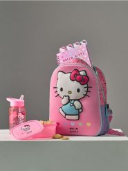 Plecak z bidonem i lunch boxem Hello Kitty - wielobarwny. Plecaki damskie Sinsay, bez wzorów. Za 39.99 zł.