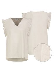 Eight2Nine Bluzka w kolorze kremowym rozmiar: M. Brązowe bluzki damskie Eight2Nine, m, bez wzorów, bez kołnierzyka, bez ramiączek. Za 86.99 zł.