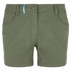 Damskie szorty outdoorowe Kilpi BREE-W. Zielone szorty damskie Kilpi, bez wzorów, z nylonu, sportowe. Za 138.03 zł.