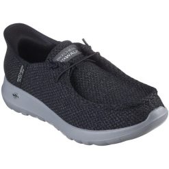 Buty sportowe męskie Skechers Go Walk Max Halyco. Czarne buty sportowe na co dzień męskie Skechers, bez zapięcia. W wyprzedaży za 390.00 zł.