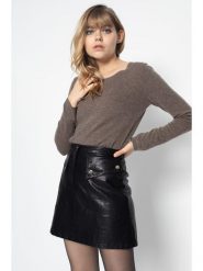 Perfect Cashmere Kaszmirowy sweter "Oprah" w kolorze szarobrązowym rozmiar: XL. Brązowe swetry klasyczne damskie Perfect Cashmere, xl, z kaszmiru, bez kołnierzyka. Za 347.99 zł.