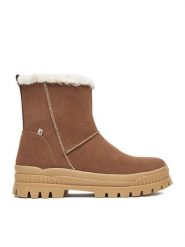 Rieker Botki CEO-W2172-20 Brązowy. Brązowe botki damskie Rieker, ze skóry, bez obcasa, na płaskiej podeszwie, bez zapięcia. Za 439.99 zł.