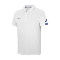 Koszulka polo męska Babolat Play. Białe koszulki polo męskie BABOLAT, l, bez wzorów, z materiału, bez ramiączek. Za 149.99 zł.