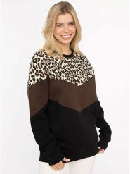 Zwillingsherz Bluza "Konny" w kolorze czarno-brązowym rozmiar: S/M. Brązowe bluzy bez kaptura damskie Zwillingsherz, m. Za 250.35 zł.