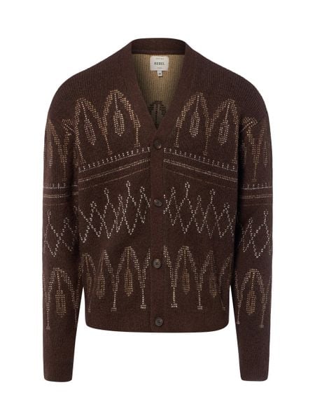 Redefined Rebel sweter - RRWade Mężczyźni brązowy, S. Brązowe swetry męskie Redefined Rebel, m, bez wzorów, bez kołnierzyka. Za 249.95 zł.