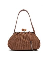 Weekend Max Mara Torebka Fortuna 2415511055 Brązowy. Brązowe torebki wieczorowe Weekend Max Mara, bez wzorów, z materiału, wizytowe, bez kołnierzyka, bez ramiączek. Za 1,649.00 zł.