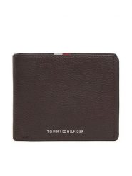Tommy Hilfiger Portfel Th Corp Cc & Coin AM0AM13740 Brązowy. Brązowe portfele męskie Tommy Hilfiger, bez wzorów, ze skóry. Za 299.99 zł.