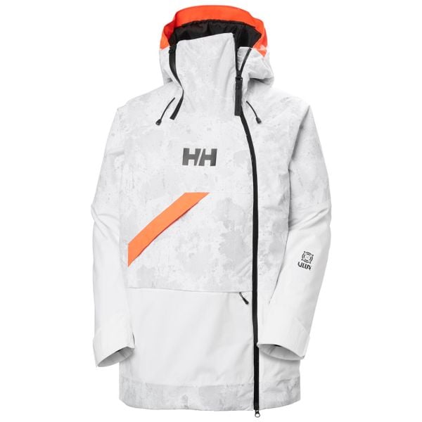Damska kurtka narciarska z kapturem Helly Hansen Powchaser Asym. Szare kurtki narciarskie i snowboardowe damskie Helly Hansen, bez wzorów, z kapturem, narciarskie. W wyprzedaży za 1,243.50 zł.
