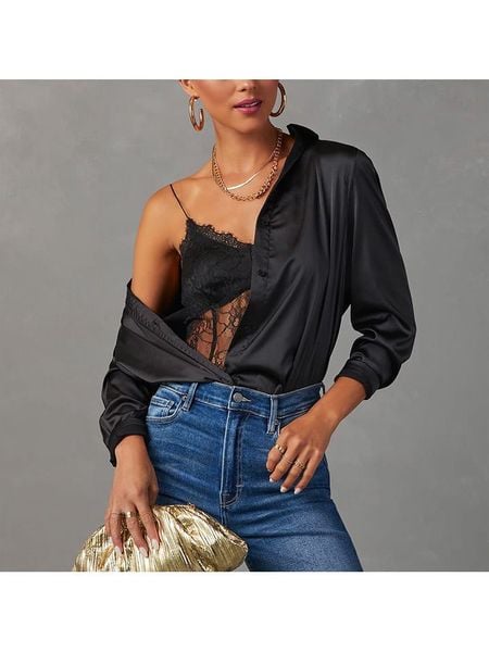 LA Angels Koszula w kolorze czarnym rozmiar: M. Czarne koszule damskie LA Angels, m, bez wzorów, bez kołnierzyka, bez ramiączek. Za 96.83 zł.