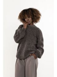 Awama Sweter w kolorze antracytowym rozmiar: L/XL. Czarne swetry klasyczne damskie Awama, l, z wełny, bez kołnierzyka. Za 289.99 zł.