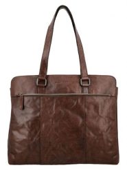 HIDE & STITCHES Skórzana torebka "Westland" w kolorze ciemnobrązowym - 40 x 32 x 13,5 cm rozmiar: onesize. Brązowe torby na laptopa damskie HIDE & STITCHES, bez wzorów, z materiału. Za 457.95 zł.