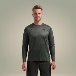 Koszulka rowerowa męska MTB Rogelli Advntr Core z długim rękawem. Zielone t-shirty sportowe męskie Rogelli, m, bez ramiączek, rowerowe. W wyprzedaży za 147.00 zł.