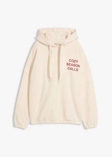 Bluza oversize z czystej bawełny. Brązowe bluzy z kapturem damskie bonprix, z bawełny. Za 107.99 zł.