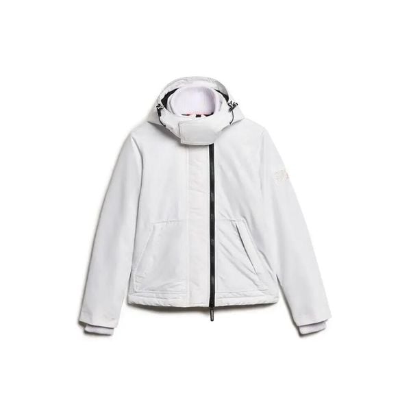 Damska wodoodporna kurtka z kapturem Superdry Mountain. Białe kurtki damskie Superdry., l, z aplikacjami, z materiału, z kapturem. Za 462.25 zł.