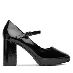 Czółenka DeeZee. Czarne czółenka damskie DeeZee, bez wzorów, bez obcasa. Za 149.99 zł.