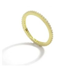 Miu Silver Pozłacany pierścionek z kamieniami szlachetnymi rozmiar: 48. Szare pierścionki damskie Miu Silver, z cyrkonią, pozłacane. Za 69.99 zł.