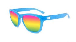 Dziecięce okulary przeciwsłoneczne - kategoria 3 z polaryzacją - Rainbow Blues. Brązowe okulary przeciwsłoneczne dziecięce KNOCKAROUND. Za 130.90 zł.
