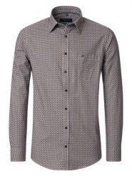 CASAMODA Koszula - Comfort fit - w kolorze granatowo-jasnobrązowym rozmiar: XXL. Brązowe koszule męskie CASAMODA, xxl, bez wzorów, z bawełny, bez kołnierzyka, bez ramiączek. Za 70.99 zł.