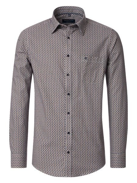 CASAMODA Koszula - Comfort fit - w kolorze granatowo-jasnobrązowym rozmiar: XXL. Brązowe koszule męskie CASAMODA, xxl, bez wzorów, z bawełny, bez kołnierzyka, bez ramiączek. Za 70.99 zł.