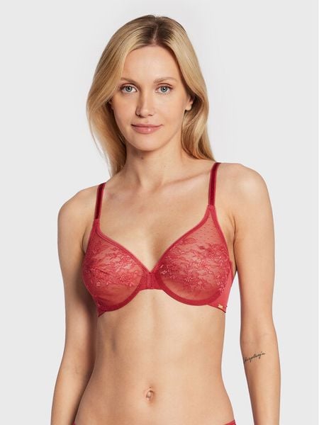 Gossard Biustonosz z fiszbiną Lace Sheer 13001 Różowy. Czerwone biustonosze Gossard, bez wzorów, z syntetyku. Za 129.99 zł.