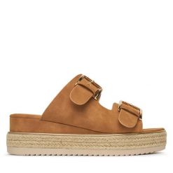 Espadryle JENNY. Brązowe espadryle damskie Jenny, bez wzorów, bez obcasa. Za 109.99 zł.
