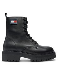Tommy Jeans Trapery Urban EN0EN02628 Czarny. Czarne trapery damskie Tommy Jeans, z jeansu, bez obcasa. Za 679.99 zł.