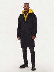 Richmond X Płaszcz wełniany Gliano UMA24089CP Czarny Regular Fit. Czarne płaszcze męskie RICHMOND X, na zimę, m, bez wzorów, z wełny. Za 2,259.00 zł.