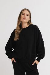 LEKKA BLUZA JESS CZARNA One size - Flawless. Czarne bluzy bez kaptura damskie Flawless, s, z bawełny. Za 340.00 zł.