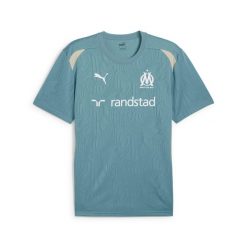 Koszulka treningowa OM 2024/25. Niebieskie t-shirty sportowe męskie Puma, bez ramiączek, do piłki nożnej. Za 247.50 zł.