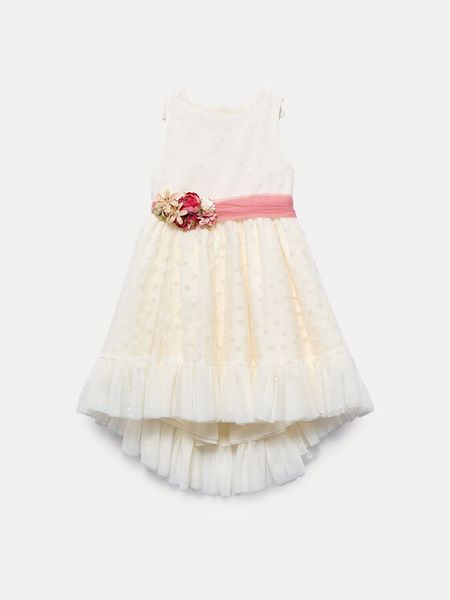 Abel & Lula Sukienka elegancka 5047 Écru Regular Fit. Sukienki dziewczęce Abel & Lula, bez wzorów, z syntetyku, eleganckie, bez ramiączek. Za 329.99 zł.