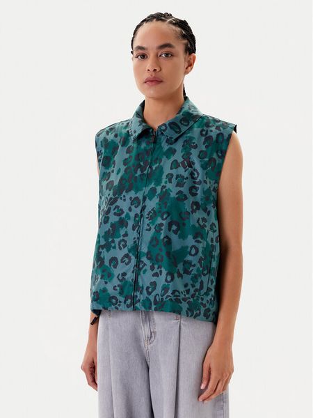 Adidas Kamizelka Animal Print 3-Stripes JV6958 Zielony Loose Fit. Zielone kamizelki damskie Adidas, xs, z syntetyku. Za 199.99 zł.