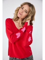 LIEBLINGSSTÜCK Sweter "Linka" w kolorze czerwonym rozmiar: 48. Czerwone swetry klasyczne damskie LIEBLINGSSTÜCK, z kaszmiru, bez kołnierzyka. Za 206.42 zł.