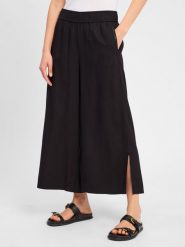 Comma casual identity Damskie spodnie materiałowe z zawartością lnu Kobiety len czarny jednolity, 44. Czarne spodnie materiałowe damskie comma casual identity, bez wzorów, ze lnu, casualowe. Za 399.95 zł.