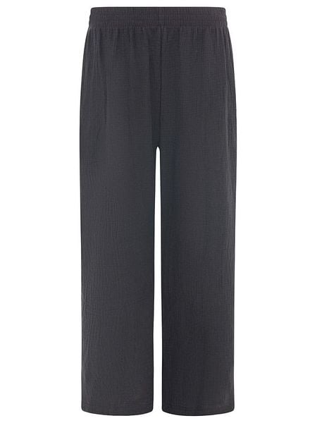 Zwillingsherz Muślinowe spodnie w kolorze czarnym rozmiar: onesize. Czarne spodnie materiałowe damskie Zwillingsherz, bez wzorów, z bawełny. Za 146.28 zł.