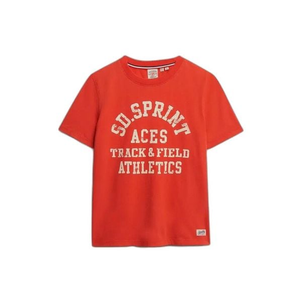 Koszulka damska Superdry Vintage Prep. Czerwone t-shirty damskie Superdry., m, bez wzorów, z materiału, bez kołnierzyka. Za 162.75 zł.