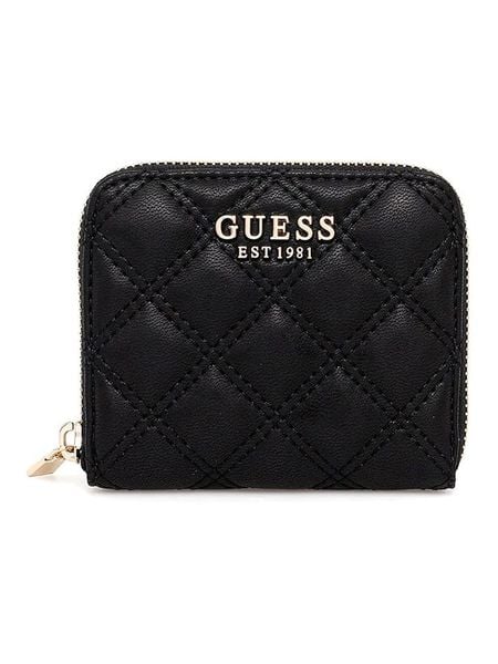 Guess Portfel w kolorze czarnym - 11 x 9,5 cm rozmiar: onesize. Czarne portfele damskie Guess, z aplikacjami. Za 179.95 zł.