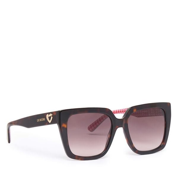 Okulary przeciwsłoneczne LOVE MOSCHINO. Brązowe okulary przeciwsłoneczne damskie Love Moschino. Za 464.99 zł.