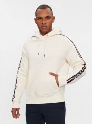 Tommy Hilfiger Bluza Global Stripe MW0MW33659 Beżowy Regular Fit. Brązowe bluzy bez kaptura męskie Tommy Hilfiger, m, z syntetyku. Za 449.99 zł.